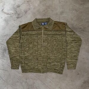 Blair Olive Green Zip Up Sweater
